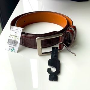 Brown leather belt Barney’s New York brand new